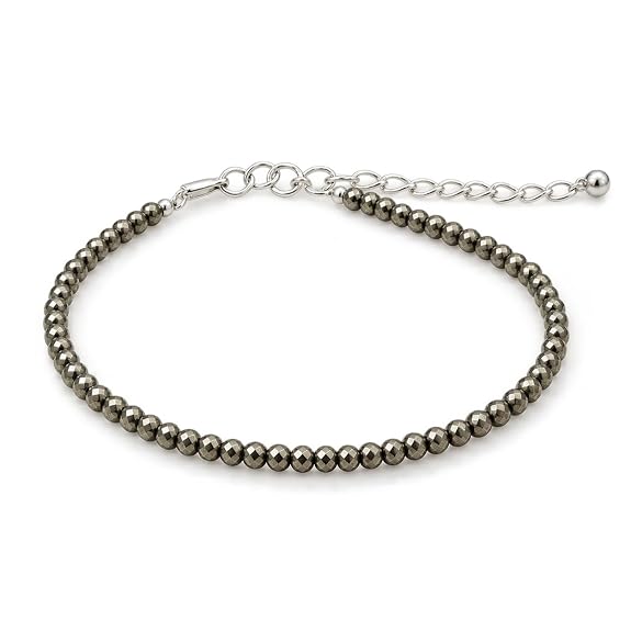 Raw Pyrite Anklet | Stone of Money, Protection & Power | Natural Pyrite Anklet for Women | Healing Crystal Jewellery for Women | Gift for Woman & Girlfriend