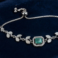 Sovar Emerald Green Stone Adjustable Jewelry Set