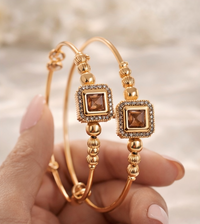 Rose Gold American Diamond Adjustable Bracelet for Girls