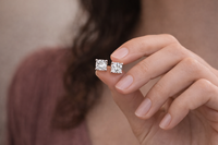 Square Cut CZ Diamond Studs