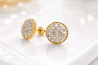 Round CZ Stone Designer Studs