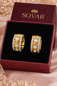 Gold Plated Statement Hoop Earrings/ Bali