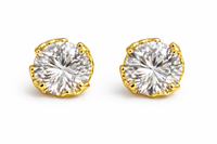 Solitaire Stone Stud Earrings