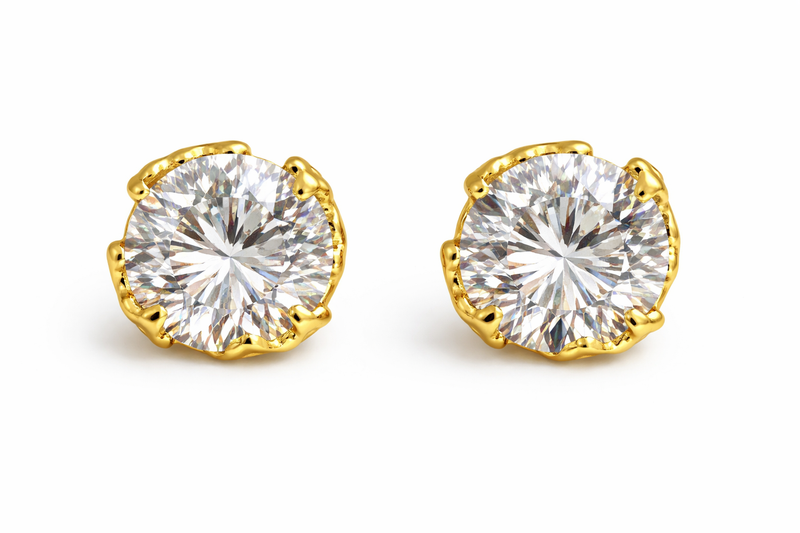 Solitaire Stud Earrings