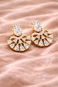 American Diamond Chandbali Earrings