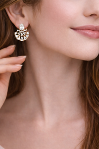 American Diamond Chandbali Earrings