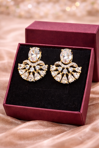 American Diamond Chandbali Earrings