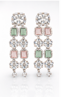 Multicolor Stone Bridal Jewellery Set with Earrings