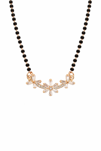 Rose Gold Floral Mangalsutra Necklace
