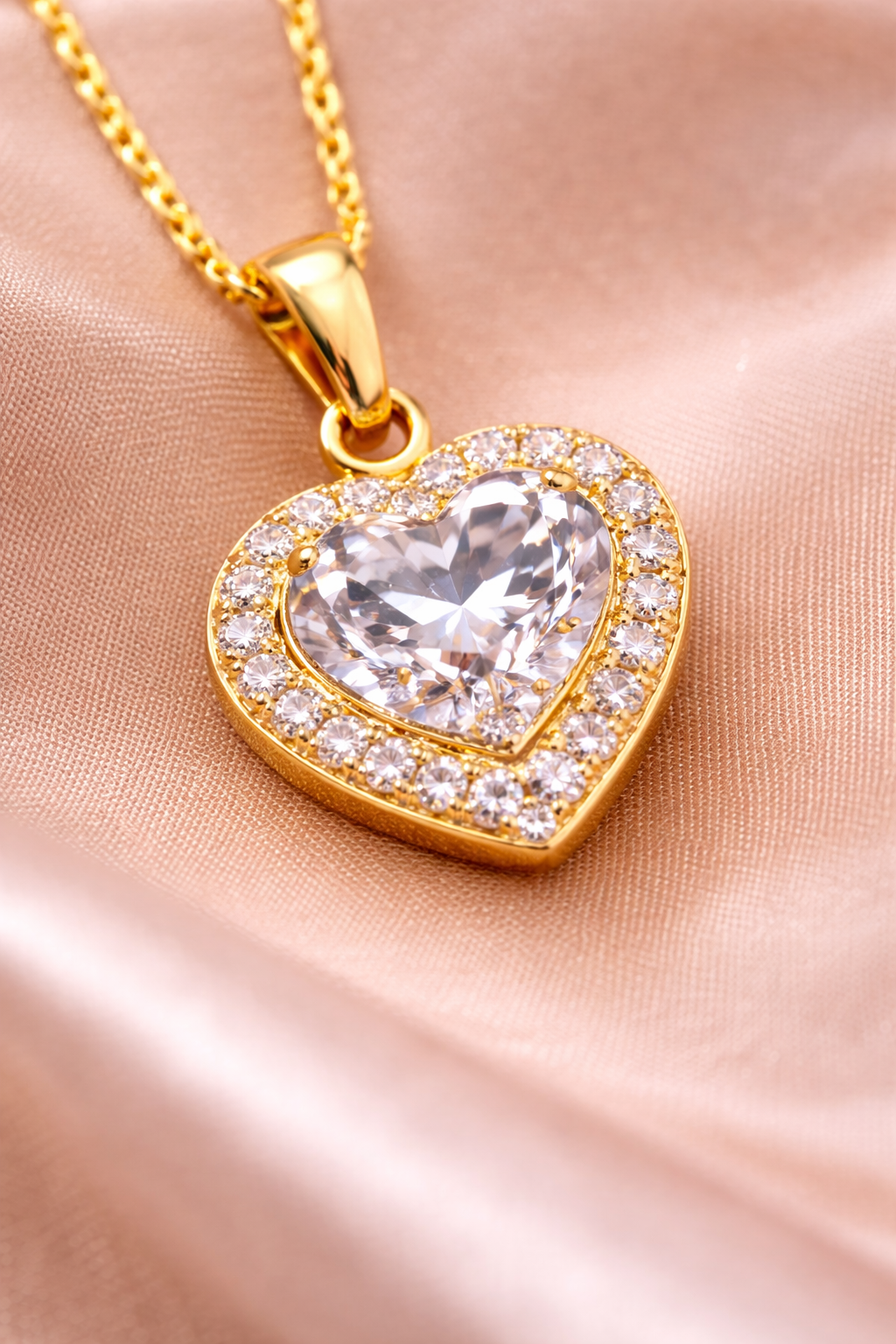 American Diamond Heart Pendant Design (Copy)
