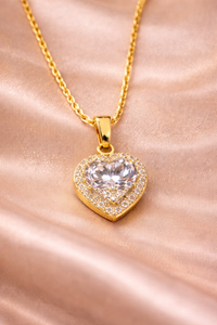 Heart Shape American Diamond Pendant