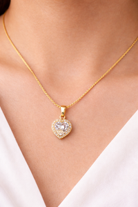 Heart Shape American Diamond Pendant