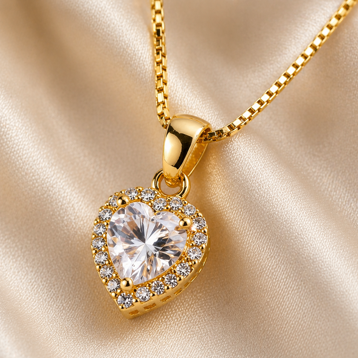 American Diamond Heart Pendant Design (Copy)