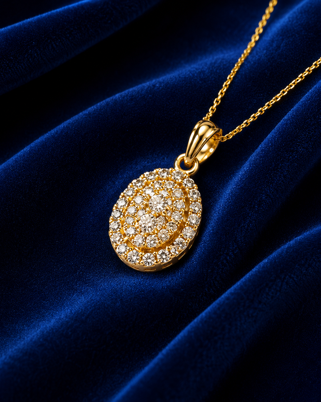 Oval Diamond Inspired Pendant