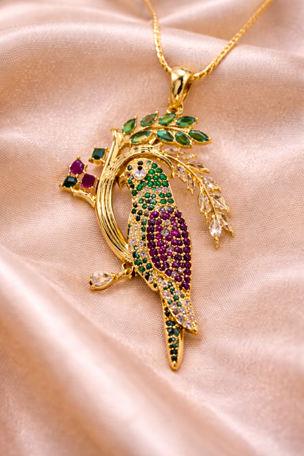Royal Peacock Pendant Set