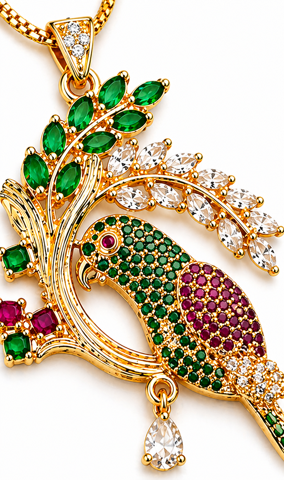 Royal Peacock Pendant Set