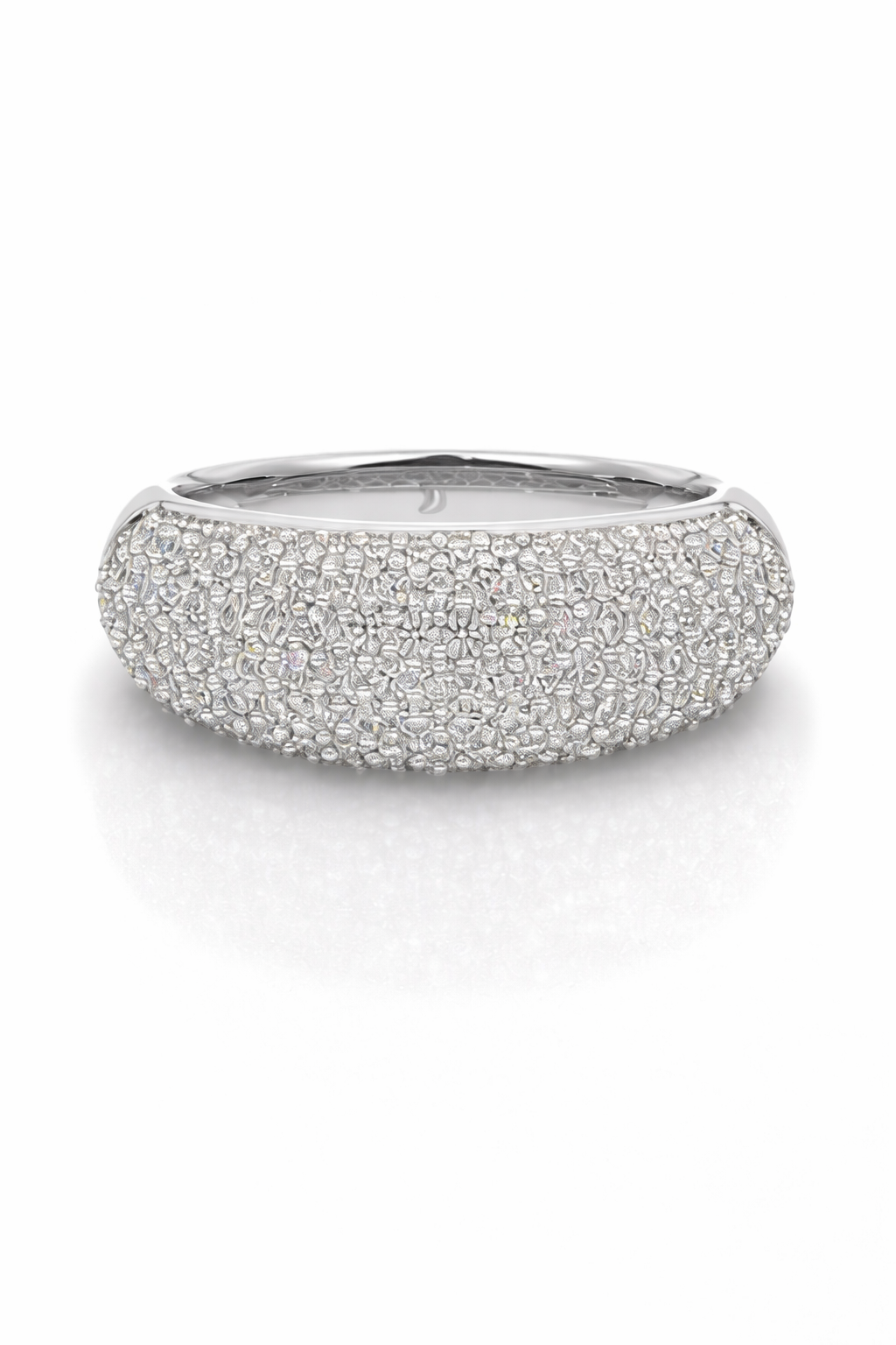 Silver CZ Diamond Band Ring