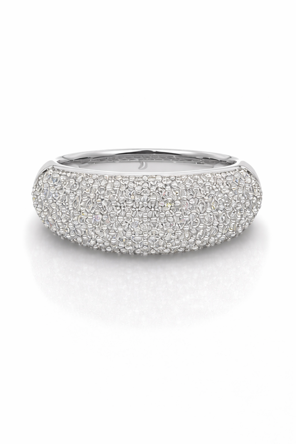Silver CZ Diamond Band Ring