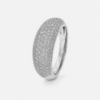 Silver CZ Diamond Band Ring