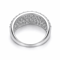 Silver CZ Diamond Band Ring