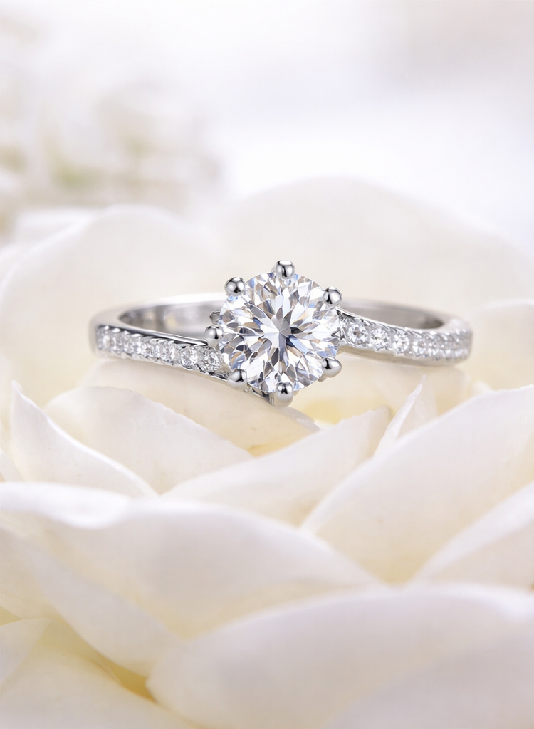 Solitaire CZ Diamond Ring