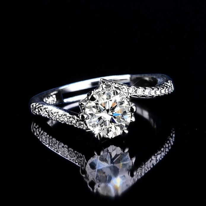 Solitaire CZ Diamond Ring