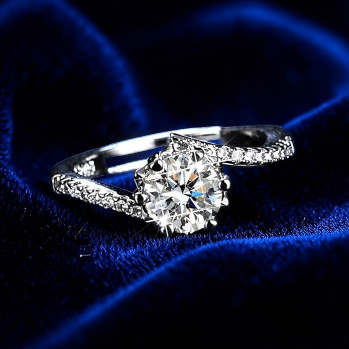 Solitaire CZ Diamond Ring