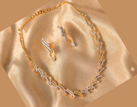 Gold Plated American Diamond Necklace Set