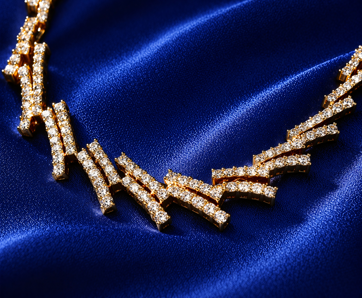 Gold-Plated American Diamond Jewelry Set