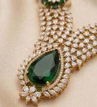 American Diamond necklace set Maroon