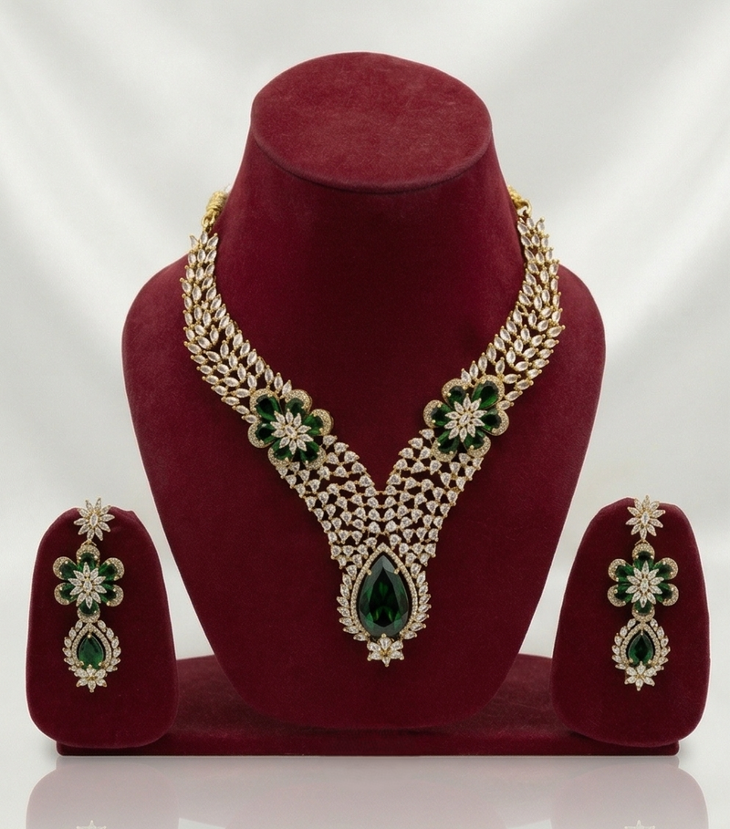 AD necklace set Maroon