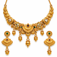 Antique Gold Plated Traditional Necklace Set