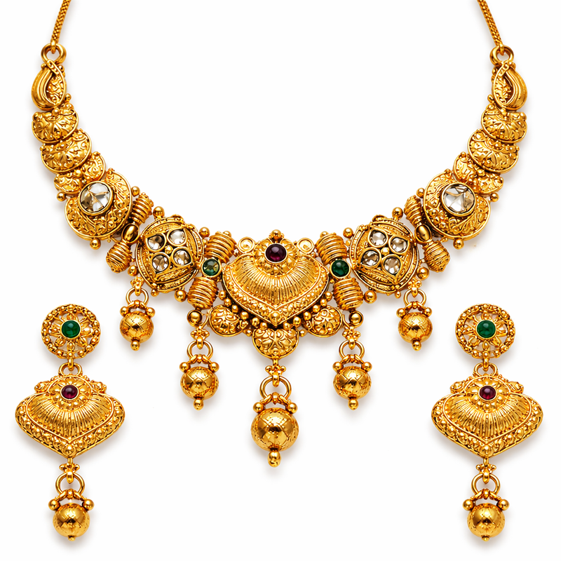 Antique Gold Plated Traditional Set