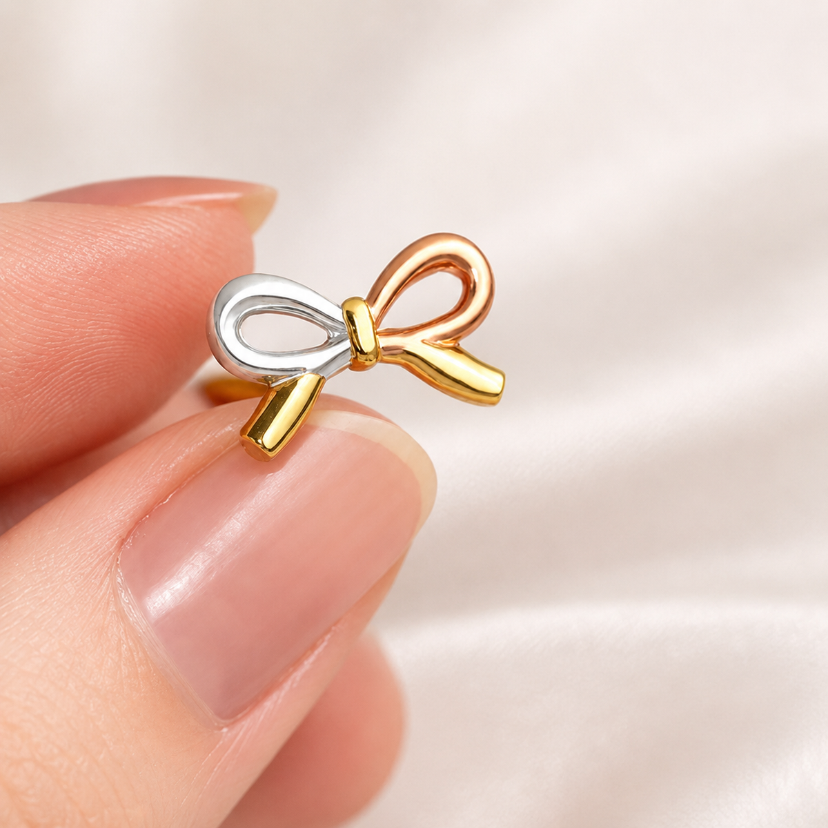 Anti Tarnish Bow Stud Earrings