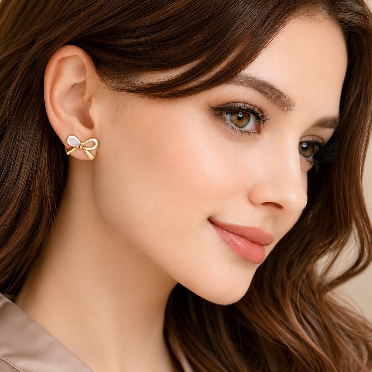 Anti Tarnish Bow Stud Earrings