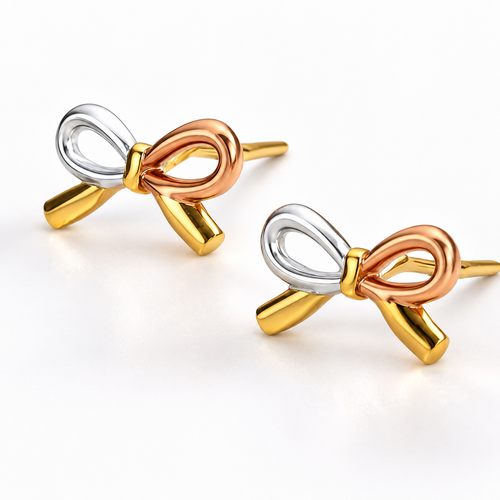 Anti Tarnish Bow Stud Earrings