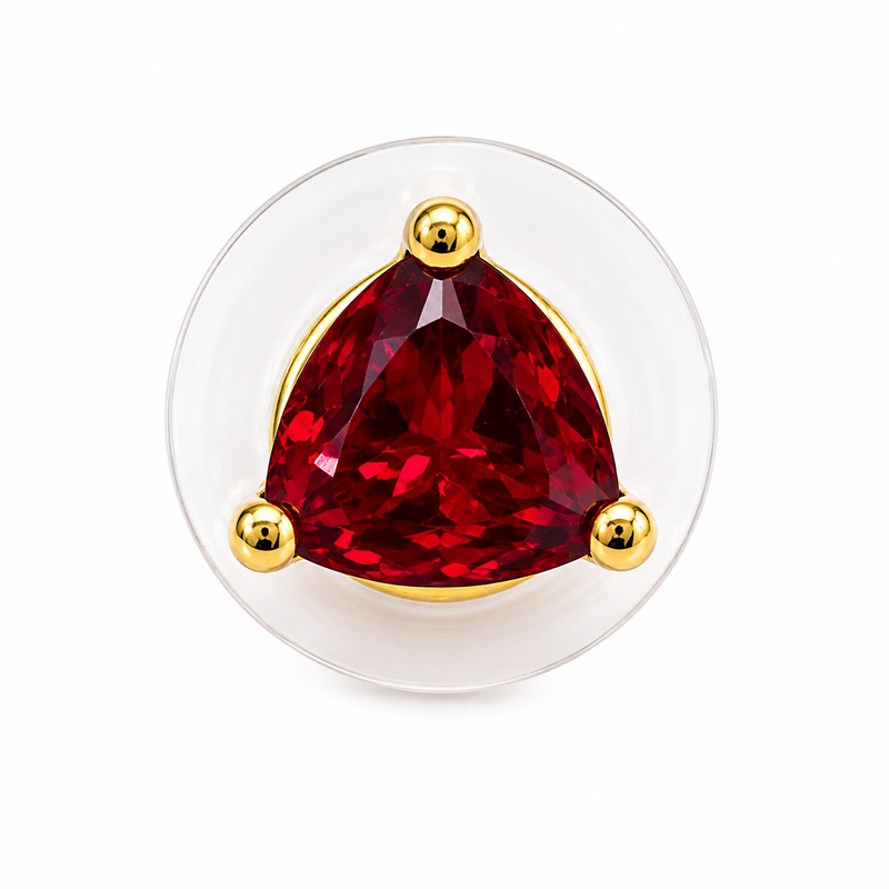 Sovar Ruby Red Crystal Transparent Stud Earrings