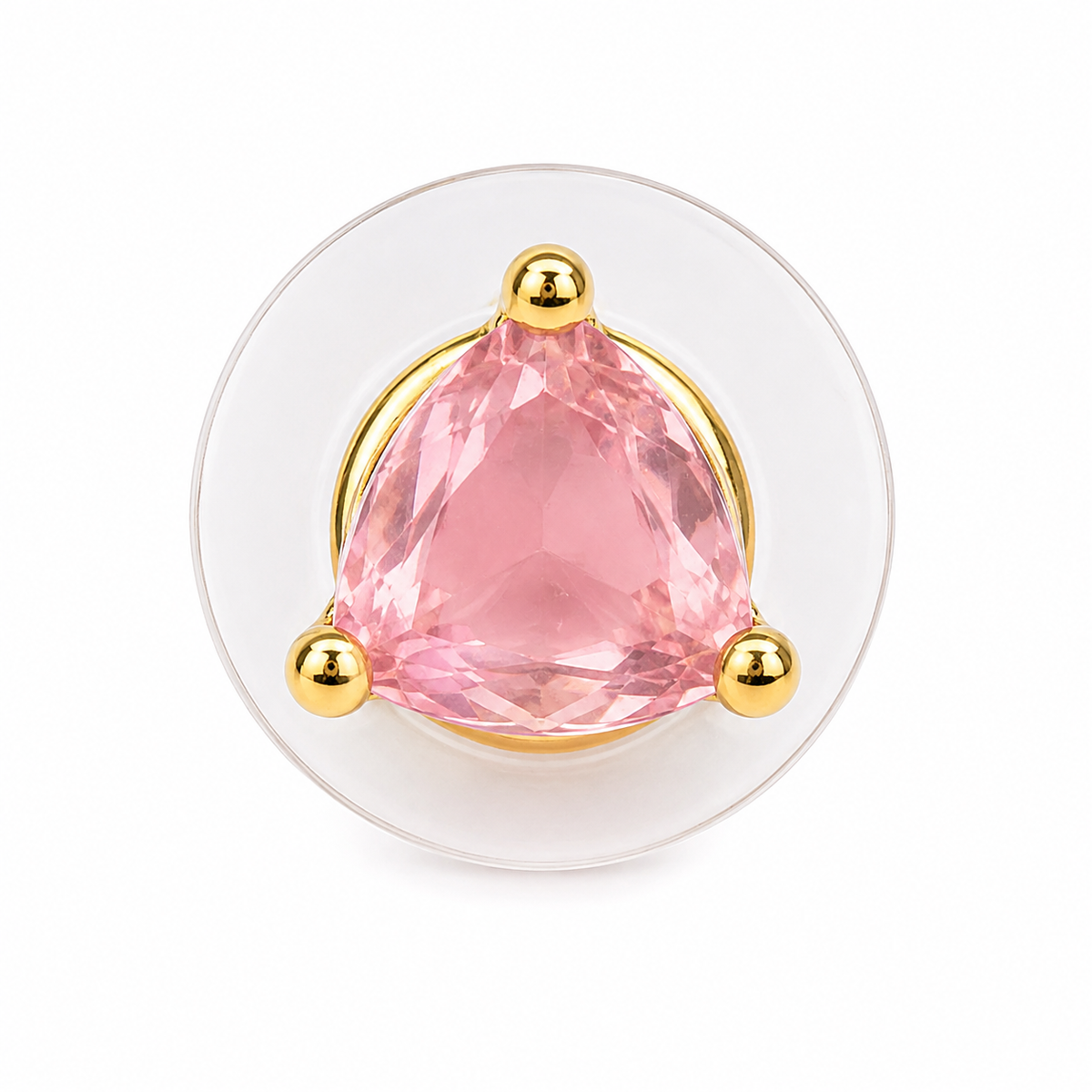 Sovar Blush Pink Crystal Transparent Stud Earrings