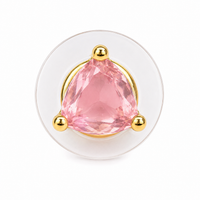 Sovar Blush Pink Crystal Transparent Stud Earrings