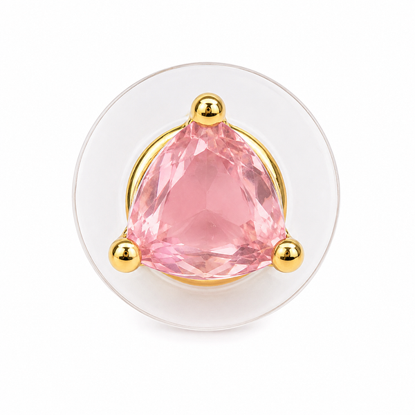 Sovar Blush Pink Crystal Transparent Stud Earrings