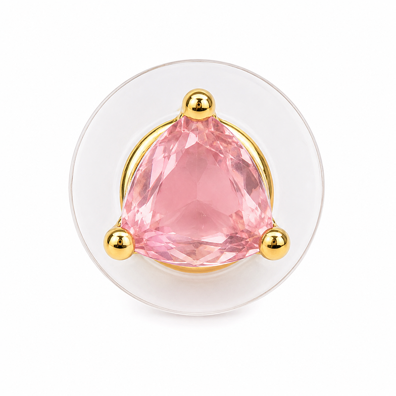 Sovar Blush Pink Crystal Transparent Stud Earrings