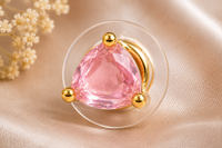 Sovar Blush Pink Crystal Transparent Stud Earrings
