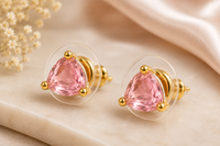 Sovar Blush Pink Crystal Transparent Stud Earrings