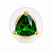 Sovar Emerald Green Crystal Transparent Stud Earrings