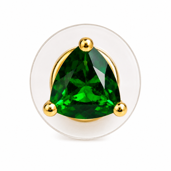 Sovar Emerald Green Crystal Transparent Stud Earrings
