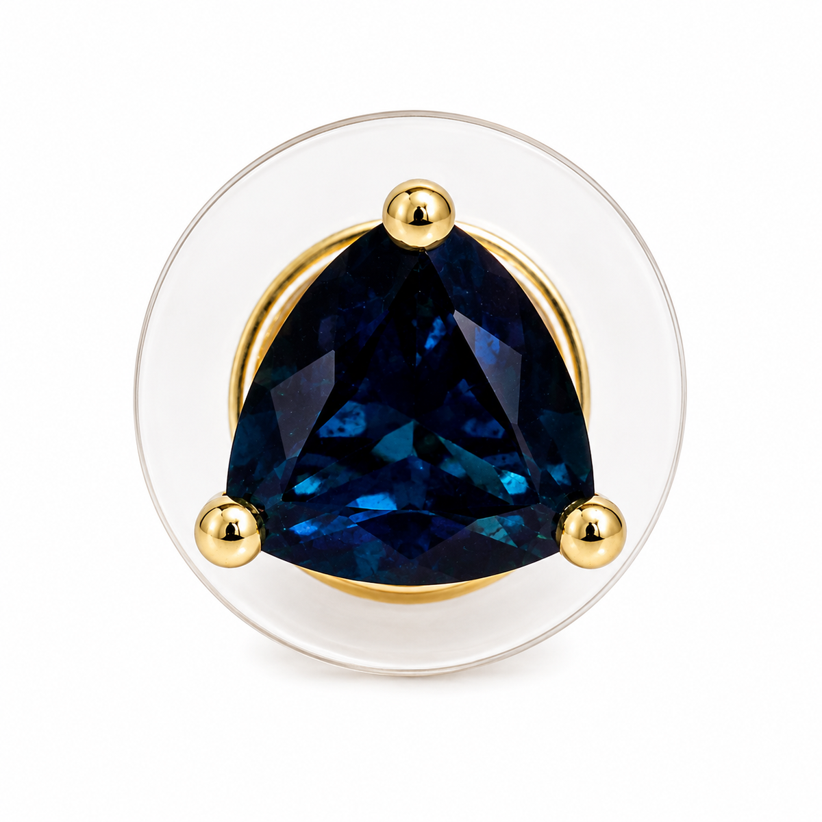 Sovar Midnight Blue Crystal Transparent Stud Earrings