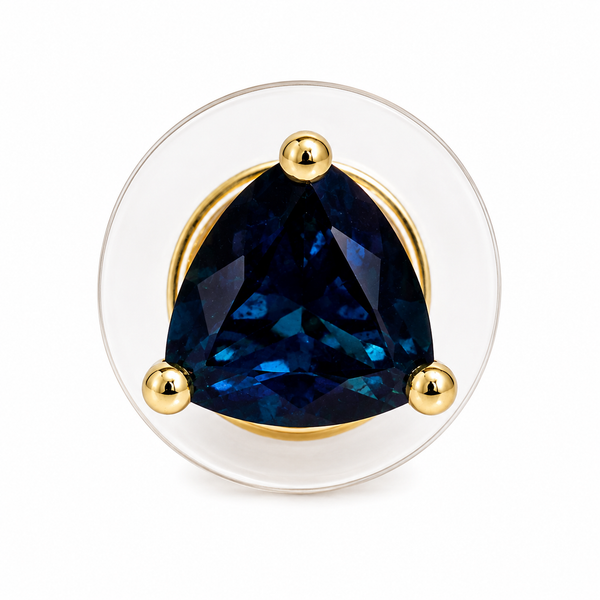 Sovar Midnight Blue Crystal Transparent Stud Earrings