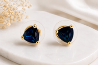 Sovar Midnight Blue Crystal Transparent Stud Earrings