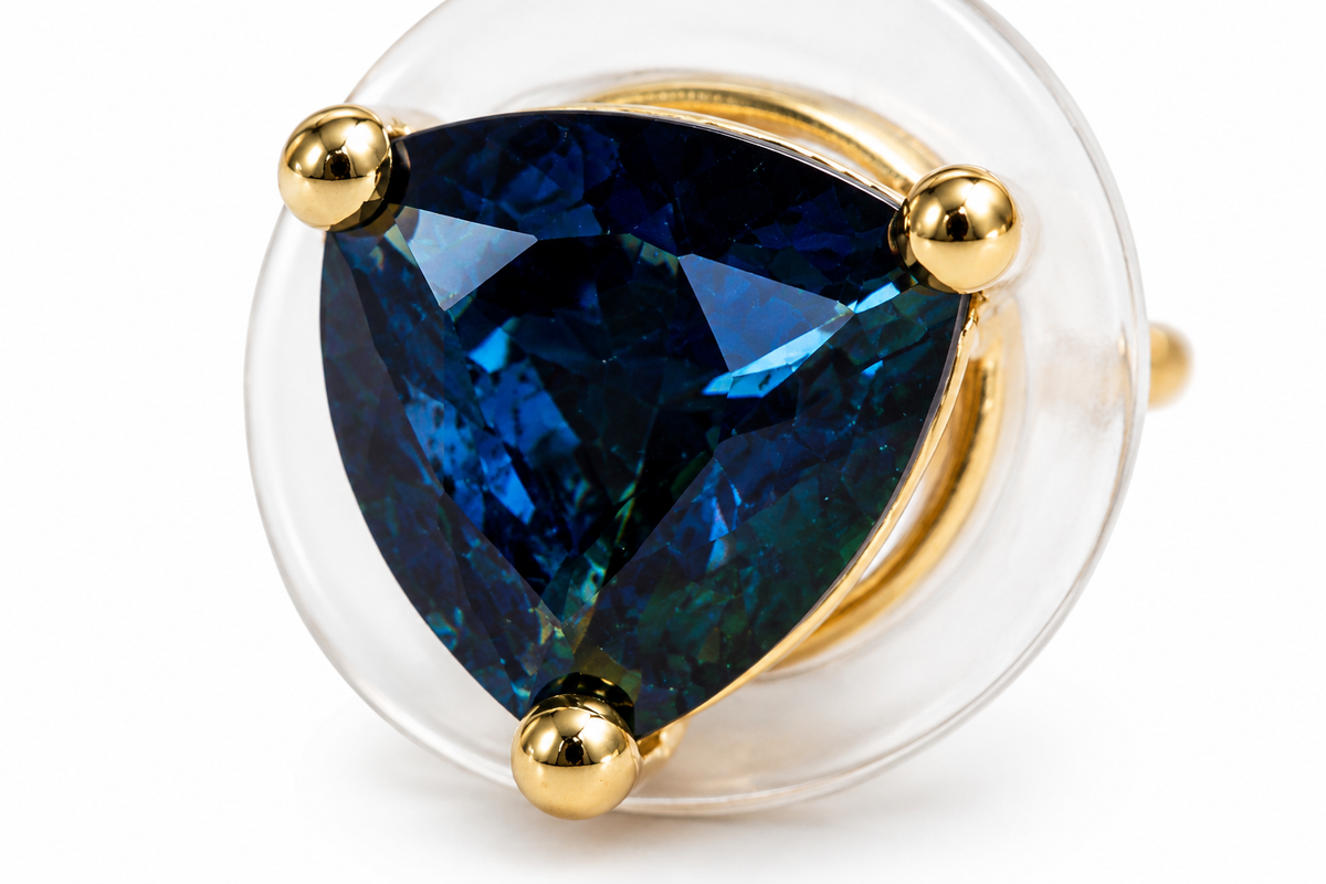 Sovar Midnight Blue Crystal Transparent Stud Earrings