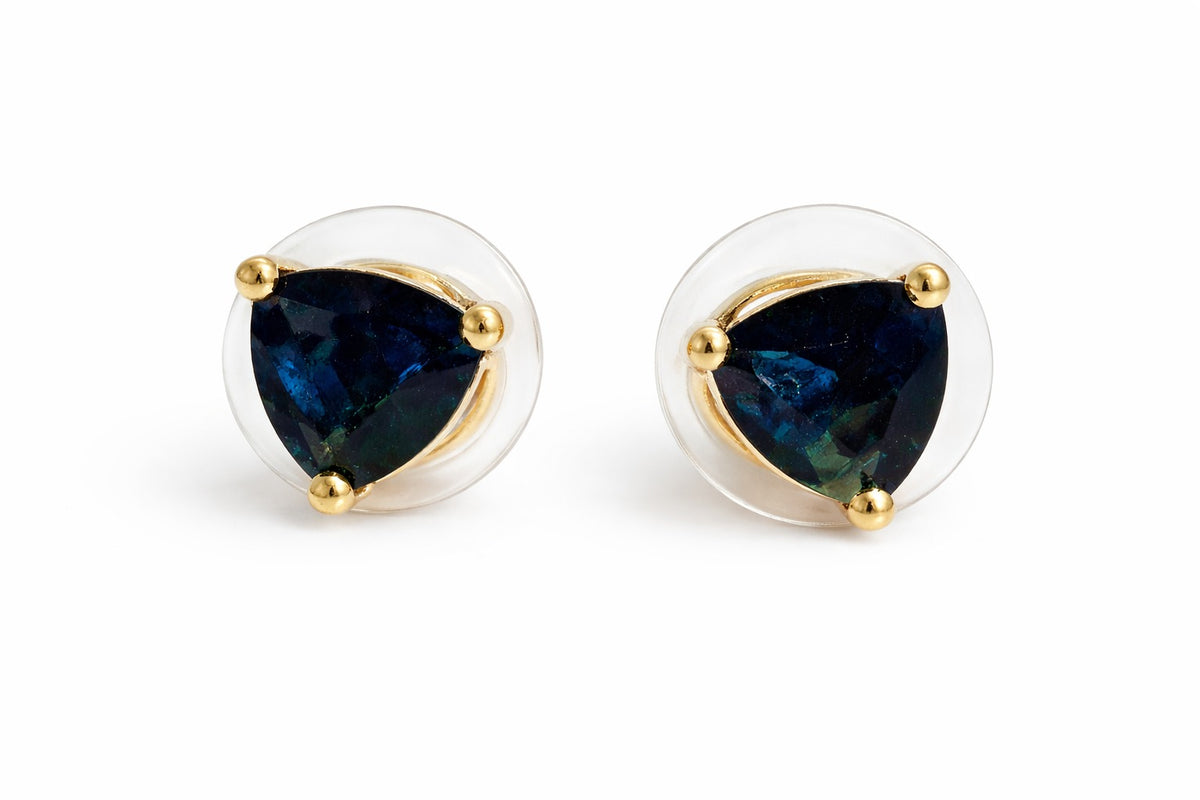 Sovar Midnight Blue Crystal Transparent Stud Earrings